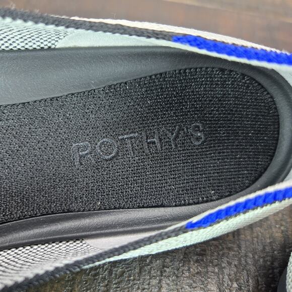 NEW Rothys The Ballet Flat Bow Womens 9 Flats Slip On Ballet Shoes Silver White - Picture 11 of 11